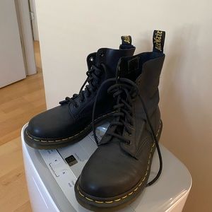 Dr Martens Pascal soft leather boots women US6 UK4 fit 36.5 cm black